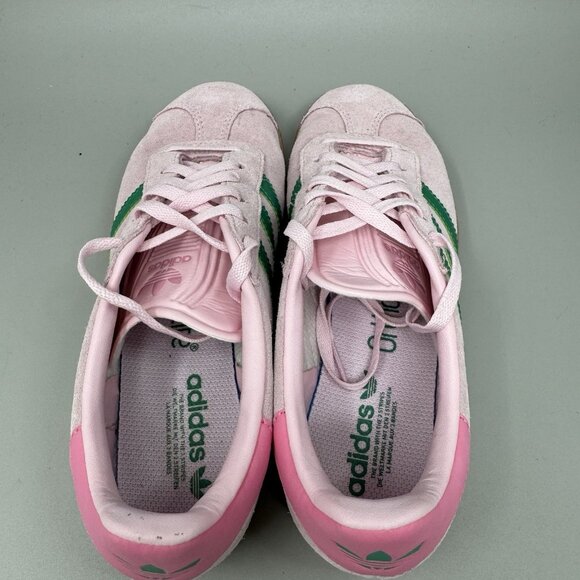 Adidas J "Clear Pink Court Green" Low Top Sneakers Kids 3.5 - Picture 7 of 9